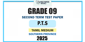 Southern Province 2025 Grade 09 PTS 2nd Term Test Paper | Tamil Medium