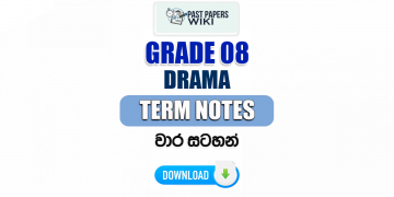 Grade 08 Drama Term Notes | වාර සටහන්