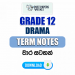Grade 12 Drama Term Notes | වාර සටහන්