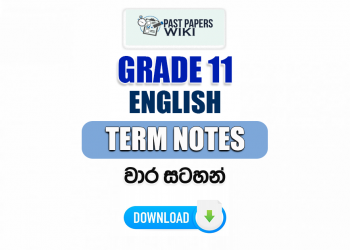 Grade 11 English Term Note