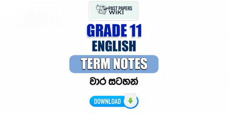 Grade 11 English Term Note
