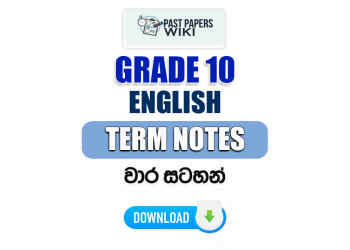Grade 10 English Term Notes