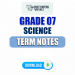 Grade 07 Science Term Notes | English Medium