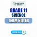 Grade 11 Science Term Notes | English Medium