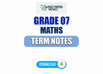 Grade 07 Maths Term Notes | English Medium