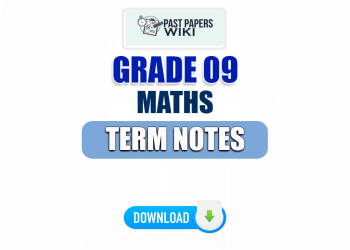 Grade 09 Maths Term Notes | English Medium