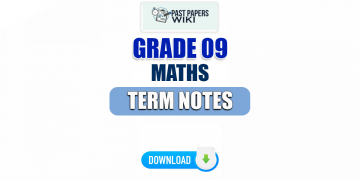 Grade 09 Maths Term Notes | English Medium