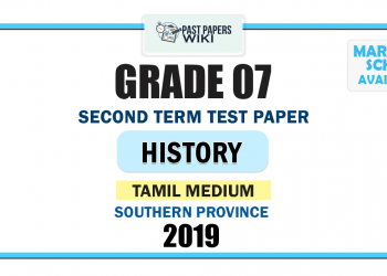 Tamil Medium 2019 Grade 07 History 2nd Term Test Paper | Southern Province