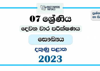 2023 Grade 07 Health 2nd Term Test Paper | Southern Province