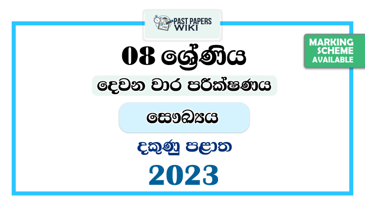 2023 Grade 08 Health 2nd Term Test Paper | Southern Province