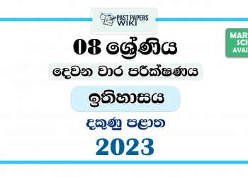2023 Grade 08 History 2nd Term Test Paper | Southern Province