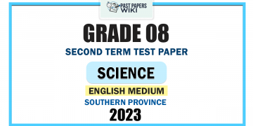 English Medium 2023 Grade 08 Science 2nd Term Test Paper | Southern Province