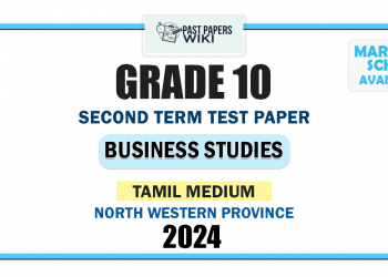 North Western Province 2024 Grade 10 Business Studies 2nd Term Test Paper | Tamil Medium