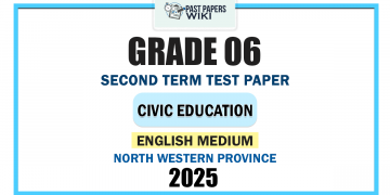 North Western Province 2025 Grade 06 Civic Education 2nd Term Test Paper | English Medium