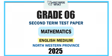 North Western Province 2025 Grade 06 Mathematics 2nd Term Test Paper | English Medium