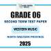 2025 Grade 06 Western Music 2nd Term Test Paper | North Western Province