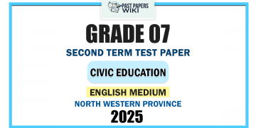 North Western Province 2025 Grade 07 Civic Education 2nd Term Test Paper | English Medium