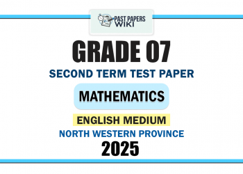 North Western Province 2025 Grade 07 Mathematics 2nd Term Test Paper | English Medium
