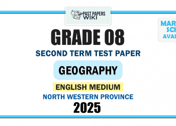 English Medium 2025 Grade 08 Geography 2nd Term Test Paper | North Western Province