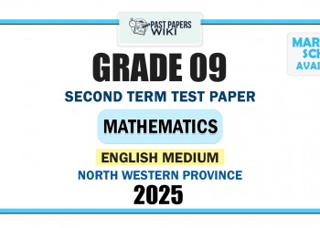 English Medium 2025 Grade 09 Mathematics 2nd Term Test Paper | North Western Province