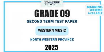 2025 Grade 09 Western Music 2nd Term Test Paper | North Western Province