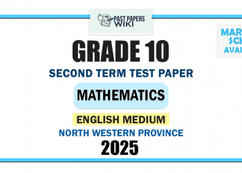 North Western Province 2025 Grade 10 Mathematics 2nd Term Test Paper | English Medium