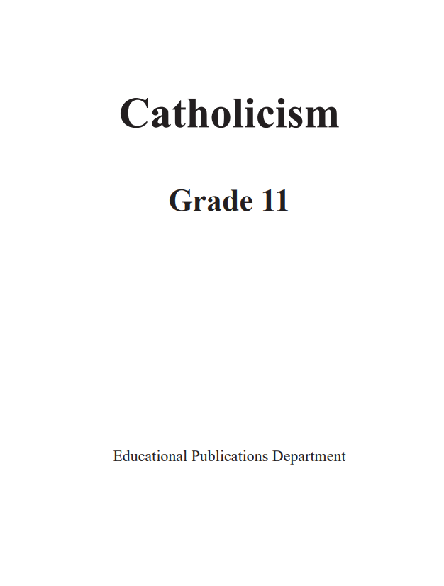 Official Grade 11 Catholicism Textbook in English Medium PDF