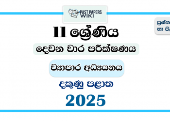 2025 Grade 11 Business Studies 2nd Term Test Paper | Southern Province