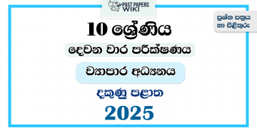 2025 Grade 10 Business Studies 2nd Term Test Paper | Southern Province