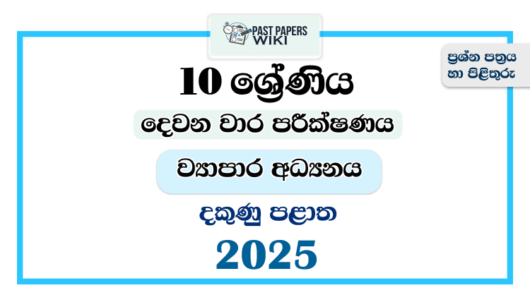 2025 Grade 10 Business Studies 2nd Term Test Paper | Southern Province