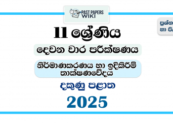 Southern Province 2025 Grade 11 Design And Construction Technology 2nd Term Test Paper