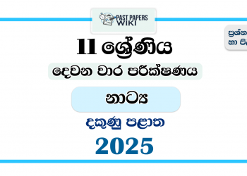 2025 Grade 11 Drama 2nd Term Test Paper | Southern Province
