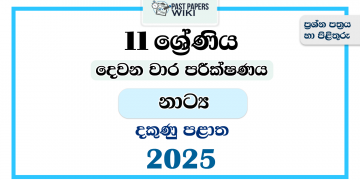 2025 Grade 11 Drama 2nd Term Test Paper | Southern Province