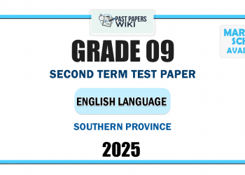 2025 Grade 09 English Language 2nd Term Test Paper | Southern Province