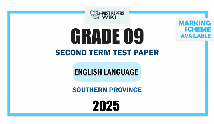 2025 Grade 09 English Language 2nd Term Test Paper | Southern Province