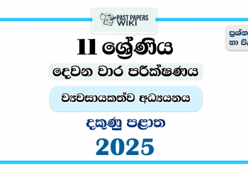 2025 Grade 11 Entrepreneurship Studies 2nd Term Test Paper | Southern Province