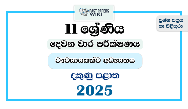 2025 Grade 11 Entrepreneurship Studies 2nd Term Test Paper | Southern Province