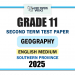 Southern Province 2025 Grade 11 Geography 2nd Term Test Paper | English Medium