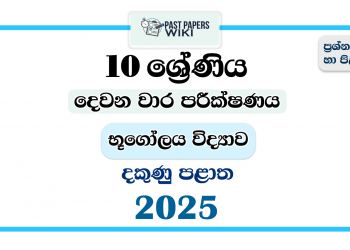 Southern Province 2025 Grade 10 Geography 2nd Term Test Paper