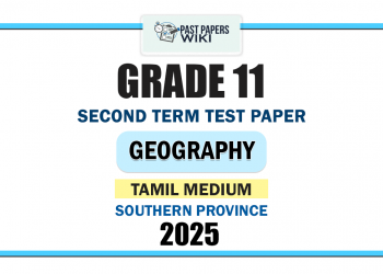 Southern Province 2025 Grade 11 Geography 2nd Term Test Paper | Tamil Medium