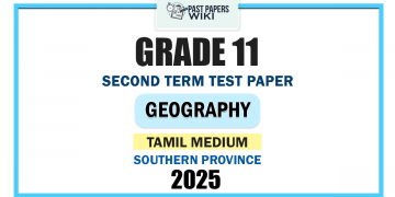 Southern Province 2025 Grade 11 Geography 2nd Term Test Paper | Tamil Medium