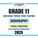 Southern Province 2025 Grade 11 Geography 2nd Term Test Paper | Tamil Medium