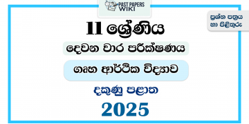 2025 Grade 11 Home Economics 2nd Term Test Paper | Southern Province