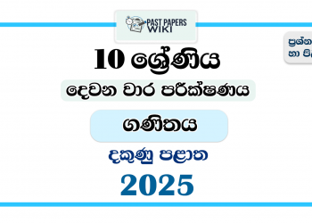 2025 Grade 10 Mathematics 2nd Term Test Paper | Southern Province