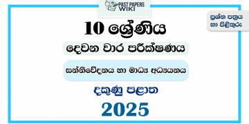 Southern Province 2025 Grade 10 Media 2nd Term Test Paper