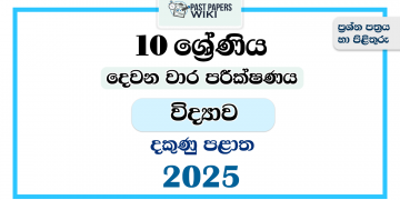 Southern Province 2025 Grade 10 Science 2nd Term Test Paper
