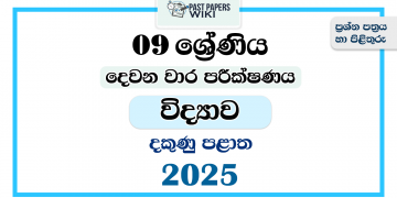 Southern Province 2025 Grade 09 Science 2nd Term Test Paper
