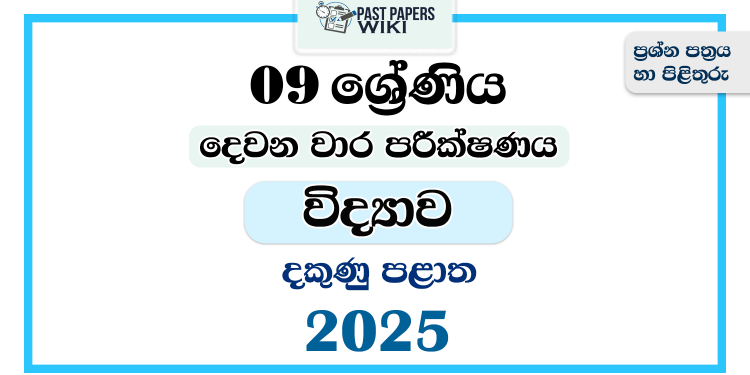 Southern Province 2025 Grade 09 Science 2nd Term Test Paper