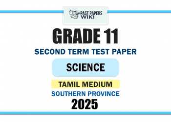 Tamil Medium 2025 Grade 11 Science 2nd Term Test Paper | Southern Province