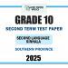 2025 Grade 10 Second Language Sinhala 2nd Term Test Paper | Southern Province